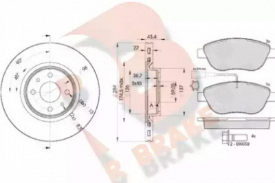 R BRAKE 3r14400356 -  